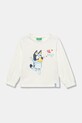 United Colors of Benetton hanorac de bumbac pentru copii print alb 3J70G10KG.P.seasonal