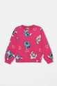 Дитяча бавовняна кофта United Colors of Benetton візерунок рожевий 3UNPG10KD.P.seasonal