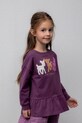 Coccodrillo longsleeve dziecięcy z elastanem fioletowy ZC5143104WGK