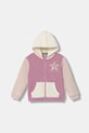 Детская кофта United Colors of Benetton с капюшоном фиолетовой 39M2G5045.P.Seasonal