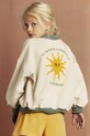 Mini Rodini bluza bawełniana dziecięca Sun nadruk beżowy 2562010811