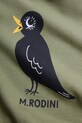 Mini Rodini bluza bawełniana dziecięca Blackbird zielony 2562013675