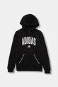 Παιδική μπλούζα adidas με κουκούλα μαύρο JM1536