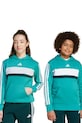 adidas bluza dziecięca z elastanem turkusowy JN2244