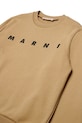 Fiú Marni gyerek melegítőfelső pamutból MS340U SWEAT-SHIRT M01612 bézs