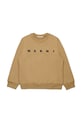 Marni hanorac de bumbac pentru copii MS340U SWEAT-SHIRT print maro M01612