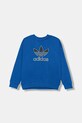 Детски суичър adidas Originals без качулка син JV8570