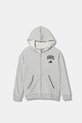 Dětská mikina adidas s kapucí šedá JW2388
