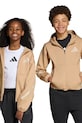 Dětská mikina adidas s kapucí hnědá JW4004