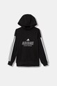 Детская кофта adidas с капюшоном чёрный JW5083