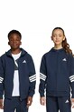 adidas bluza dziecięca z kapturem granatowy JW7527
