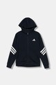 adidas bluza dziecięca z kapturem granatowy JW7527