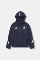 Detská mikina adidas Performance REAL MADRID s kapucňou tmavomodrá KC3737