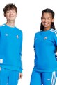 adidas Performance hanorac de bumbac REAL MADRID imprimeu albastru JY1084