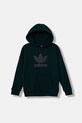 Детская хлопковая кофта adidas Originals JV8640 зелёный AW25