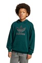 Κοριτσίστικα Παιδική βαμβακερή μπλούζα adidas Originals JV8640 πράσινο
