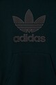 Детская хлопковая кофта adidas Originals зелёный JV8640