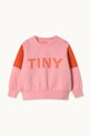 Tinycottons bluza bawełniana dziecięca TINY COLOR BLOCK SWEATSHIRT AW25.274 różowy AW25