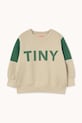 Otroški bombažen pulover Tinycottons TINY COLOR BLOCK SWEATSHIRT AW25.274 rjava AW25