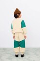 Tinycottons bluza bawełniana dziecięca TINY COLOR BLOCK SWEATSHIRT brązowy AW25.274