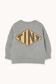 Chłopiec Tinycottons bluza bawełniana dziecięca DIAMOND TINY GRAPHIC SWEATSHIRT AW25.297 szary