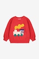 Хлопковая кофта для младенцев Bobo Choses Choo Choo 225AB046 красный AW25