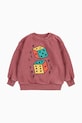 Bobo Choses csecsemő melegítőfelső pamutból Roll The Dice 225AB048 rózsaszín AW25