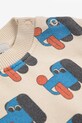Bobo Choses hanorac de bumbac pentru bebeluși Doggy Mate 225AB052 bej AW25