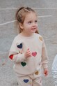 Konges Sløjd bluza dziecięca LOU TERRY SWEAT SHIRT OCS aplikacja beżowy KS103871.9BYA