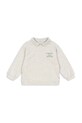 Παιδική βαμβακερή μπλούζα Konges Sløjd SPOTTY LS POLO GOTS KS103989.9BYA γκρί AW25