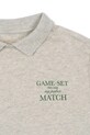 Παιδική βαμβακερή μπλούζα Konges Sløjd SPOTTY LS POLO GOTS KS103989.9BYA γκρί