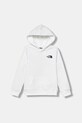 Παιδική μπλούζα The North Face TEEN BOX NSE REGULAR HOODIE με κουκούλα λευκό NF0A89H9LA91