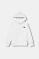 The North Face bluză copii TEEN BOX NSE REGULAR HOODIE print alb NF0A89H9LA91