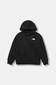The North Face bluza dziecięca TEEN ESSENTIAL OVERSIZED HOODIE z kapturem czarny NF0A89HAJK31