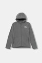 The North Face bluza dziecięca TEEN GLACIER FZ HOODIE z kapturem szary NF0A8CVFCQI1