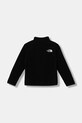 The North Face felpa in pile bambini TEEN GLACIER 1/4 ZIP PULLOVER NF0A8CVGJK31 nero AW25