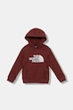 Detská mikina The North Face TEEN DREW PEAK PULLOVER HOODIE s kapucňou burgundské NF0A8EHH0VO1