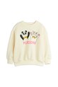 Mini Rodini bluza bawełniana dziecięca Panda & cat nadruk beżowy 25720136