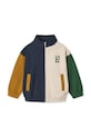 Liewood bluza bawełniana dziecięca Cassius Zip-up Sweatshirt LW20080.9BYA granatowy AW25