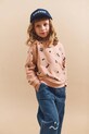 Liewood bluza bawełniana dziecięca Thora Printed Sweatshirt wzorzyste pomarańczowy LW20357.9BYA