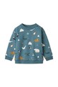 Liewood bluza bawełniana dziecięca Thora Printed Sweatshirt wzorzyste niebieski LW20357.9BYA