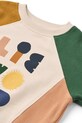 Liewood bluza bawełniana dziecięca Aude Placement Sweatshirt beżowy LW20358.9BYA