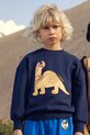 Mini Rodini bluza bawełniana dziecięca Dino nadruk granatowy 25720116