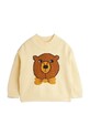 Mini Rodini bluza bawełniana dziecięca Bear 25720121 beżowy AW25