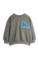 Mini Rodini bluza bawełniana dziecięca Dino aplikacja szary 25720130