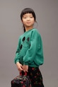 Mini Rodini bluza bawełniana dziecięca Ritzratz nadruk turkusowy 25720140