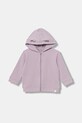 United Colors of Benetton bluza niemowlęca z kapturem fioletowy 3MDSA501M.W.seasonal