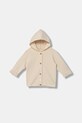 Pamučna dukserica za bebe United Colors of Benetton bez uzorka bež 3ITEA501N.W.seasonal