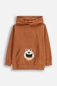 Coccodrillo bluza bawełniana dziecięca nadruk brązowy ZC5132301YBK