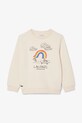 Lacoste bluza bawełniana dziecięca nadruk beżowy SJ8452
